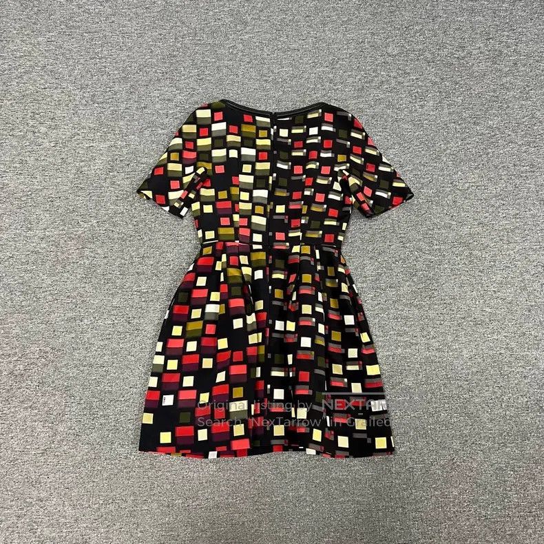 Fendi Fendi Geometric Mosaic Print Silk Dress Size XXS / US 00 / IT 34 - 2 Thumbnail