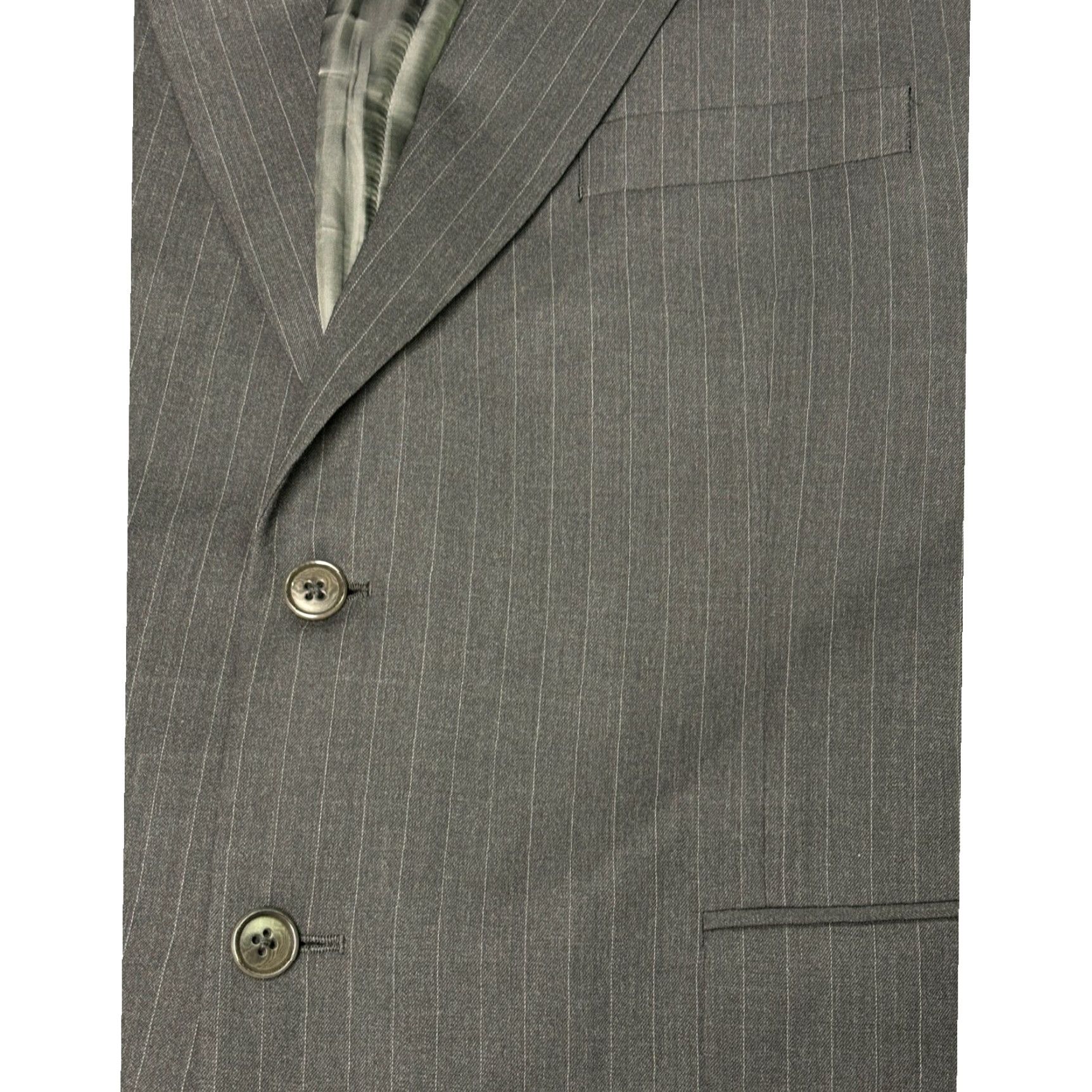 Brooks Brothers Brooks Brothers 346 Blazer Men 42S Gray Pinstripe Wool Blend Stretch Shirt/Blazer Gray Mens 42S Blazer Size 42R - 2 Thumbnail
