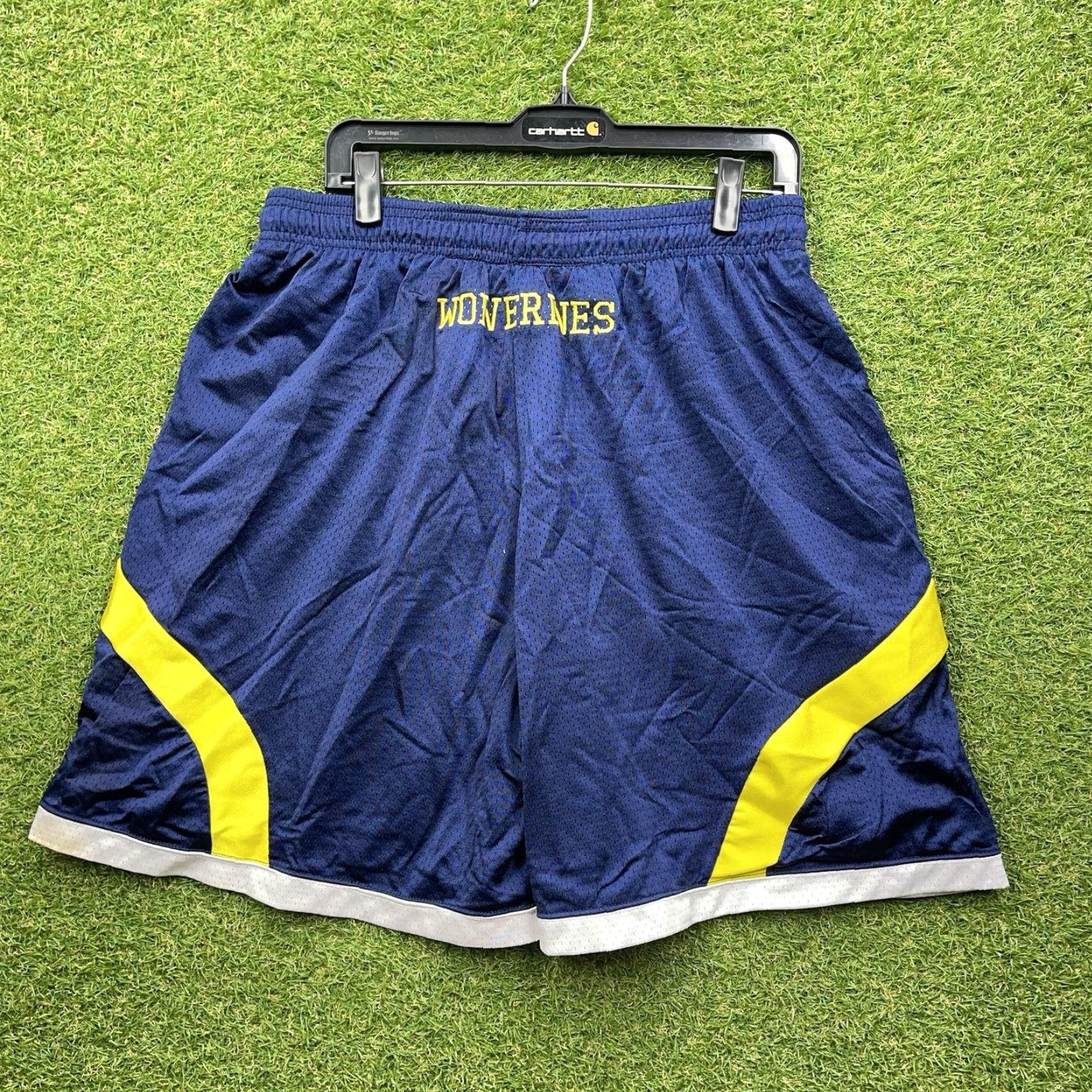 Adidas VINTAGE adidas Shorts Mens XL Michigan Wolverines Team Issued Basketball Y2K Blue Jersey Logo Embroidered Pockets Relaxed Size US 36 / EU 52 - 2 Thumbnail