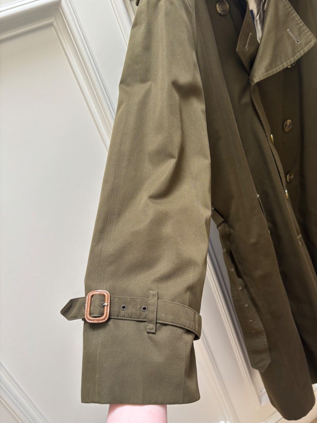 Burberry Rare M46 90s Burberry Trench Coat w/ Green House Check Size US XL / EU 56 / 4 - 10 Thumbnail