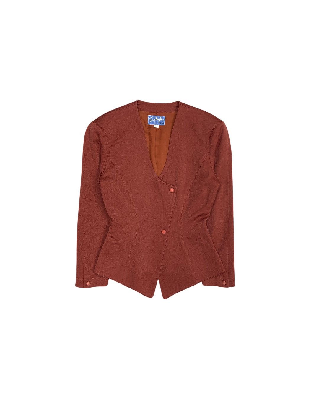 Thierry Mugler Thierry Mugler 80s Padded Shoulder Blazer and Skirt Set Up Size XXS / US 00 / IT 34 - 2 Thumbnail