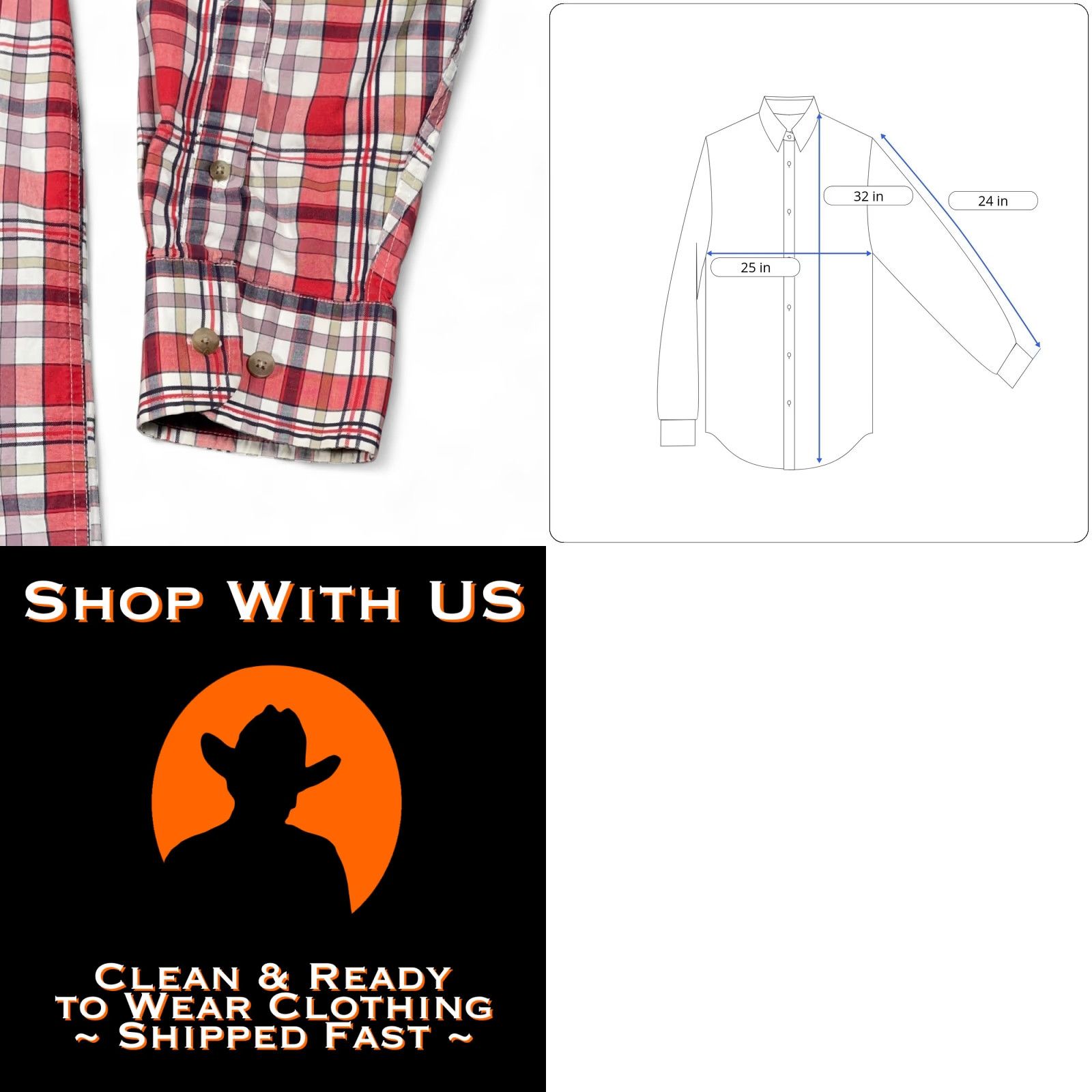 Wrangler Wrangler George Strait Shirt Adult XL Red Plaid Western Cowboy Music Shirt | Long Sleeve Button-Up Cotton with Pockets Size US XL / EU 56 / 4 - 8 Thumbnail