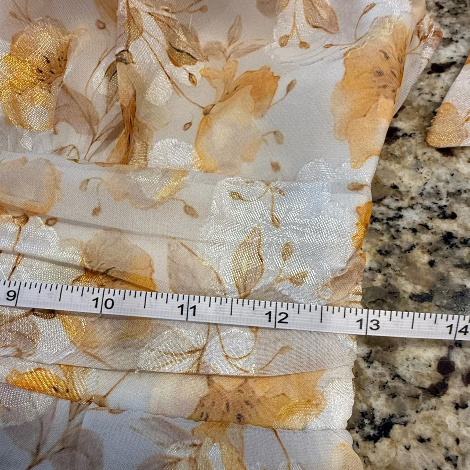Other Mika Gala Bollywood floral mini dress cream yellow tan SZ 8 Size M / US 6-8 / IT 42-44 - 12 Thumbnail