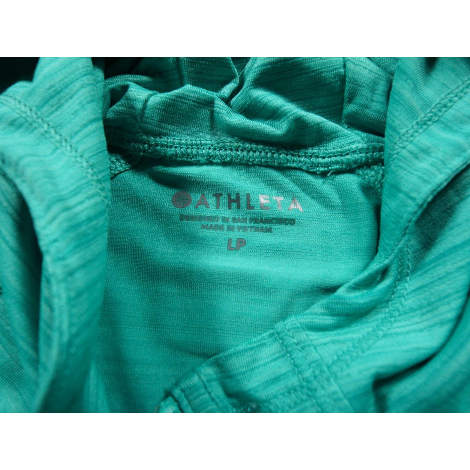 Athleta Athleta Hoodie Womens Large Petite Green Full Zip Activewear Hooded Pockets Stretch Solid LP Size L / US 10 / IT 46 - 7 Thumbnail
