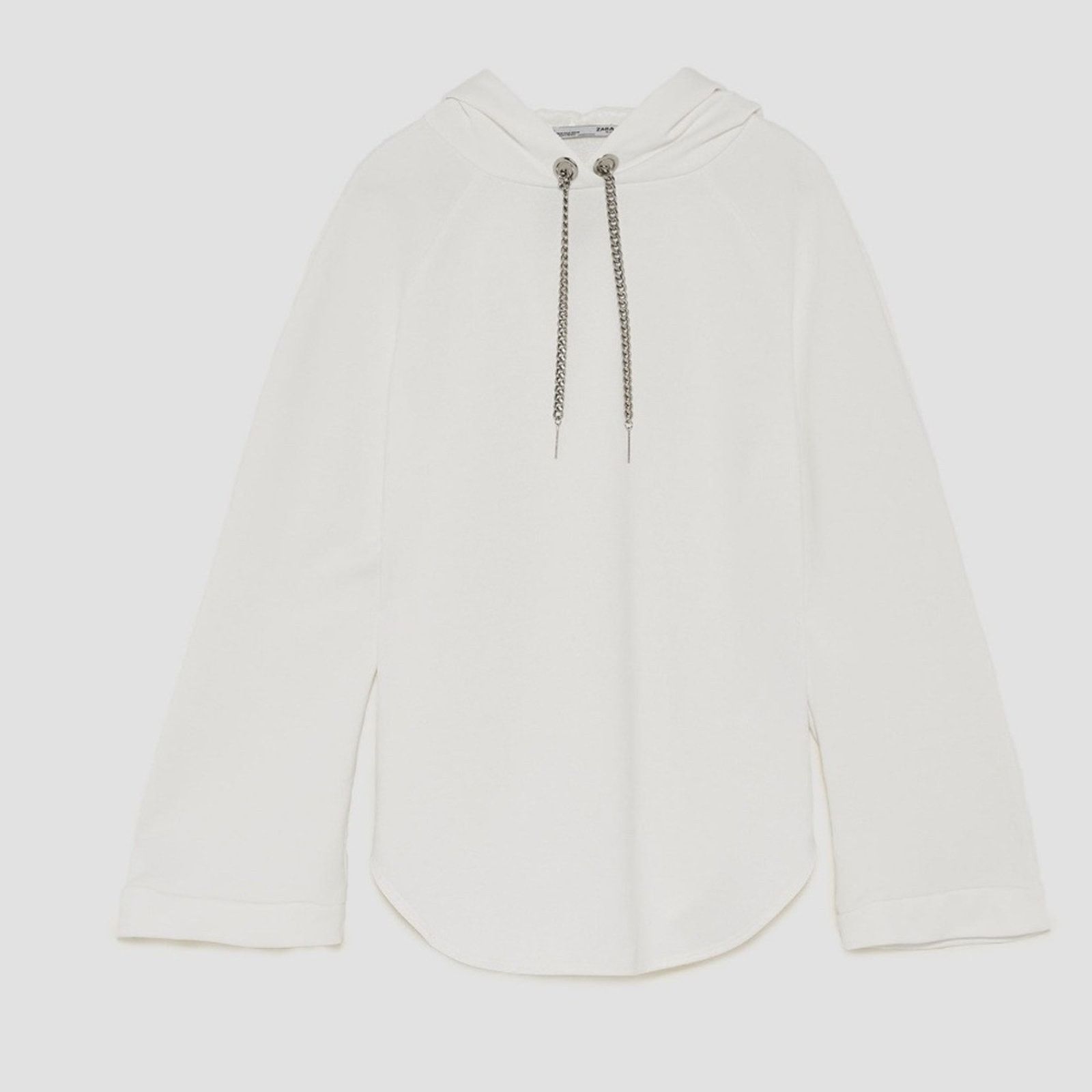 Zara Zara-Chain Drawstring Hoodie-Small Size S / US 4 / IT 40 - 2 Thumbnail