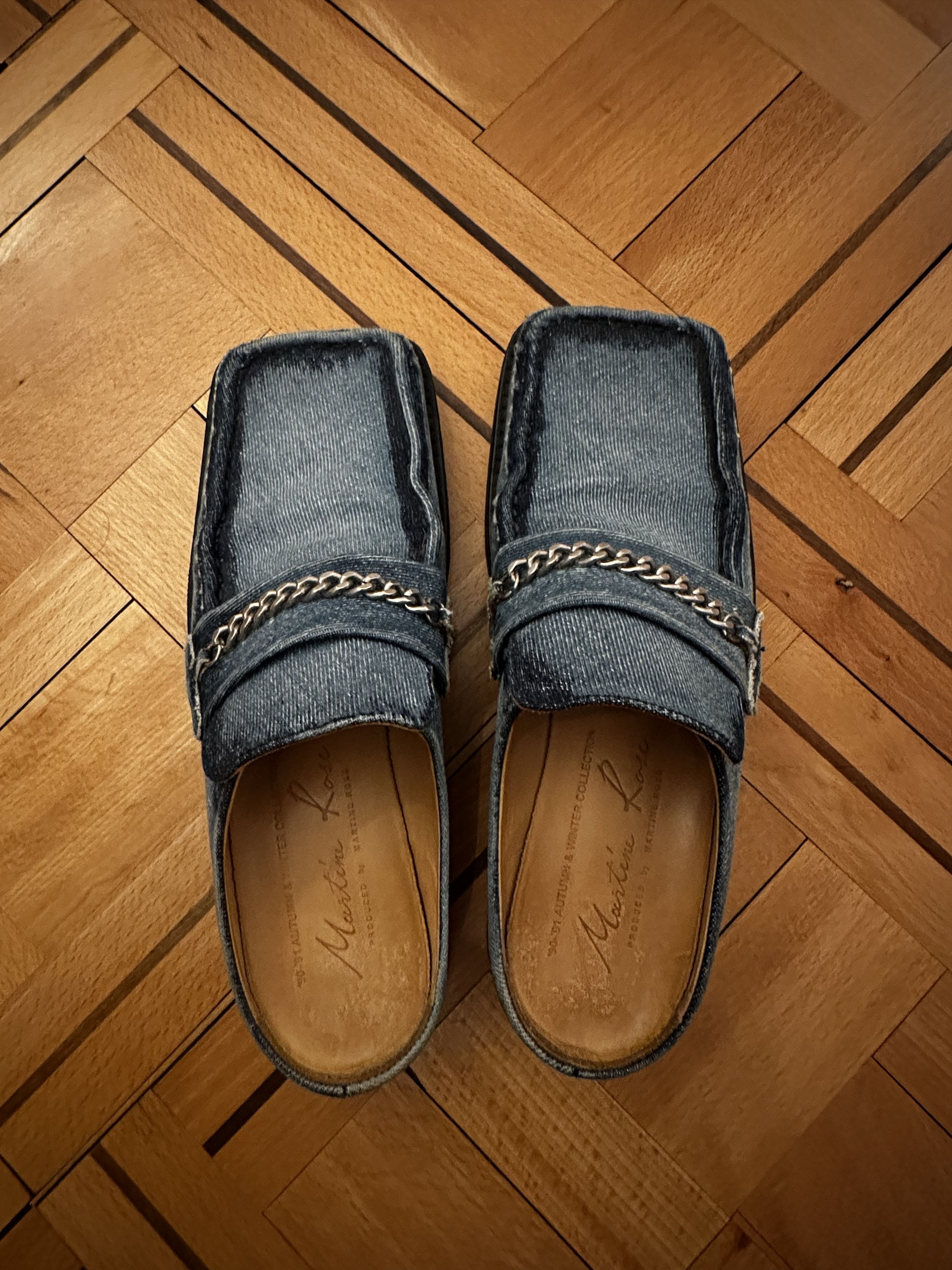 Martine Rose Square Toe Loafer Mule M - Blue Denim Size US 6.5 / EU 39-40 - 2 Thumbnail