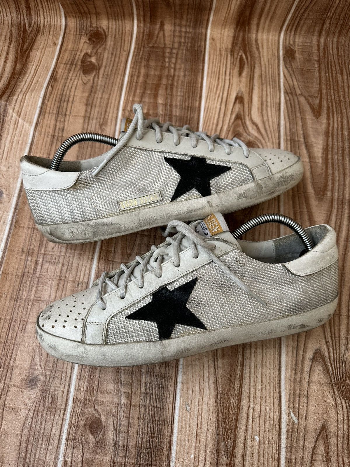 Golden Goose Golden Goose Superstar White Mesh GGDB Lowtops Size US 9 / EU 42 - 8 Thumbnail