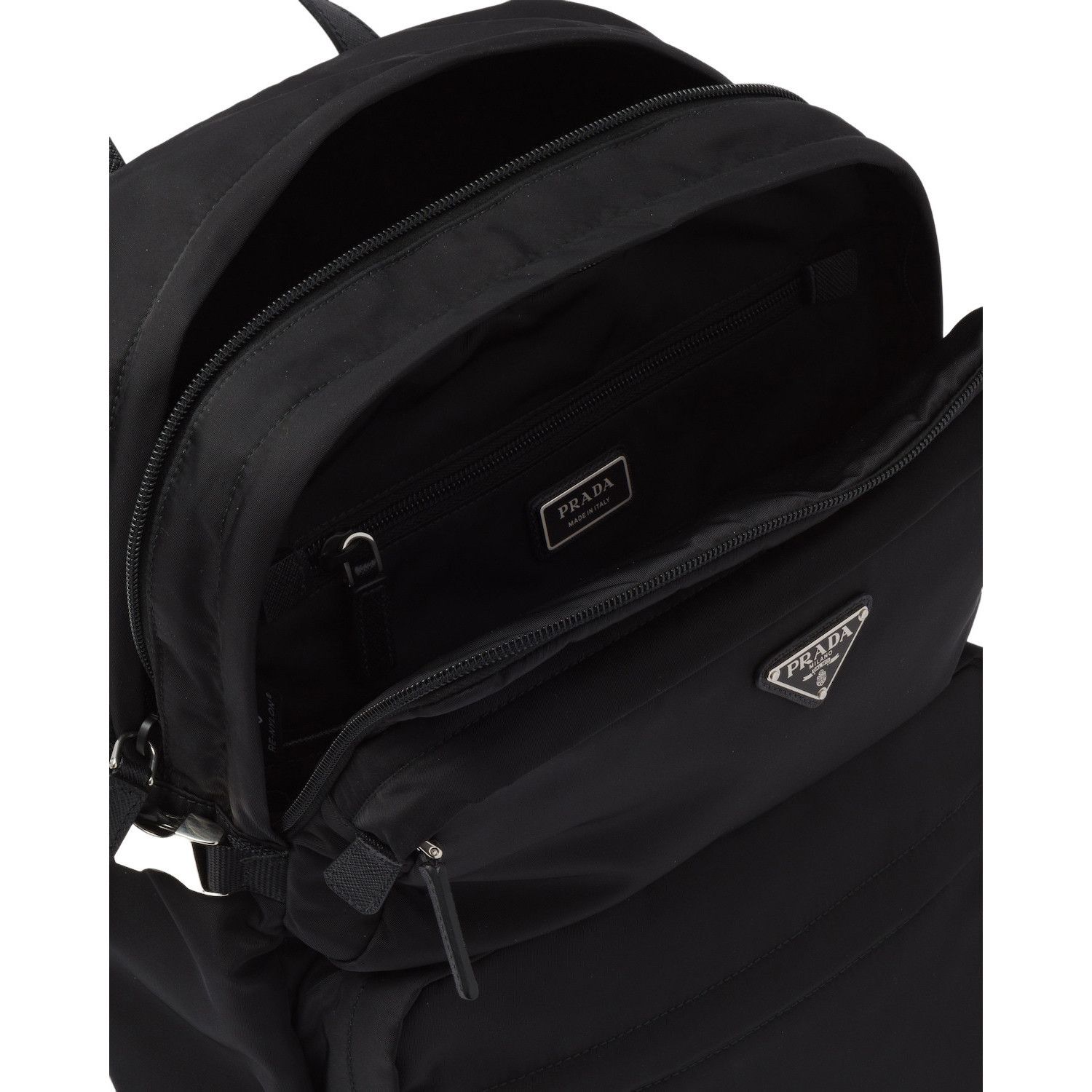 Prada PRADA $3500 Black Re-Nylon/Leather Backpack New & Authentic Size ONE SIZE - 4 Thumbnail
