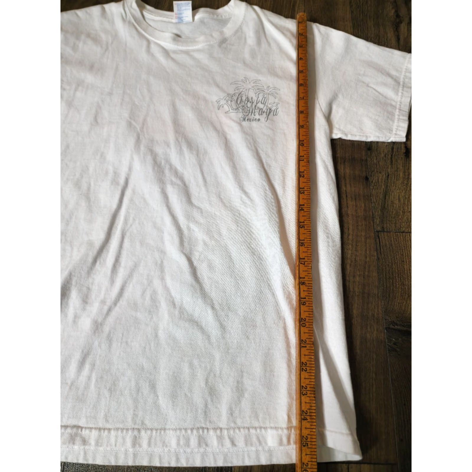 Vintage VINTAGE Yazbek T-Shirt White Short Sleeve Crew Neck Double-Sided Fish Mens M Costa Maya Mexico T-Shirt Size US M / EU 48-50 / 2 - 3 Thumbnail