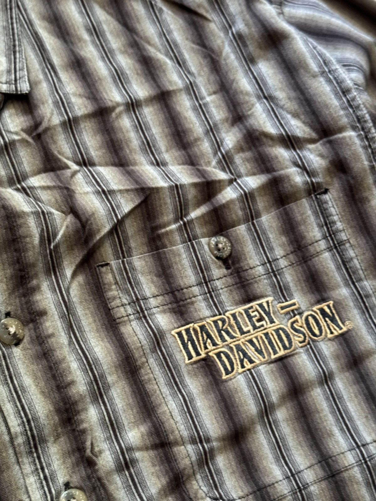 Vintage Vintage 00’s Harley Davidson y2k Stripes USA Choppers Shirt Size US M / EU 48-50 / 2 - 3 Thumbnail