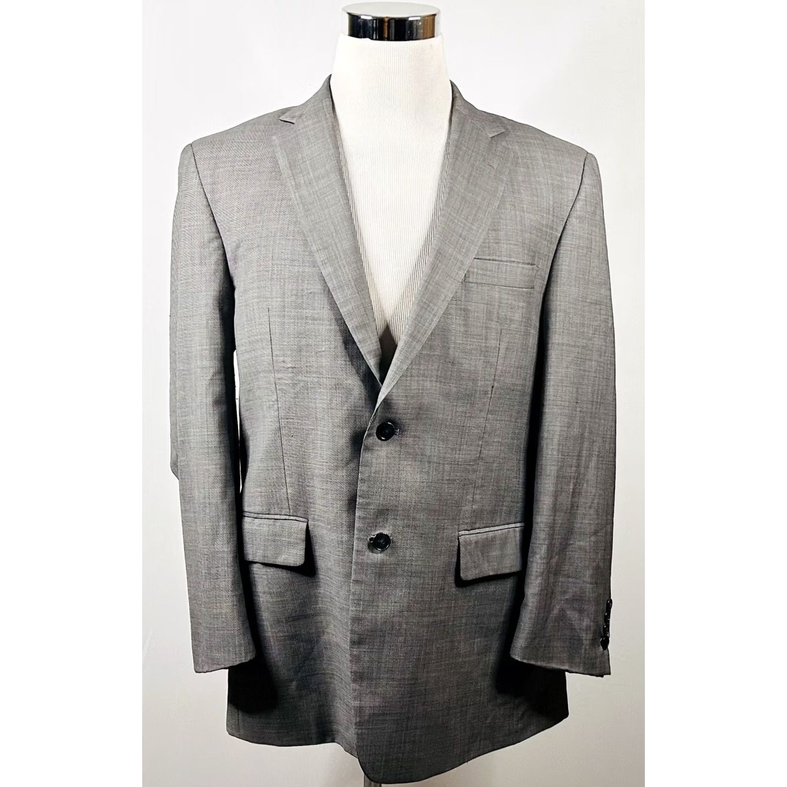 Jos. A. Bank Jos A Bank Sport Coat Gray 42R Tailored Fit 100% Wool Two Button Double Vented Mens Size US XS / EU 42 / 0 - 2 Thumbnail