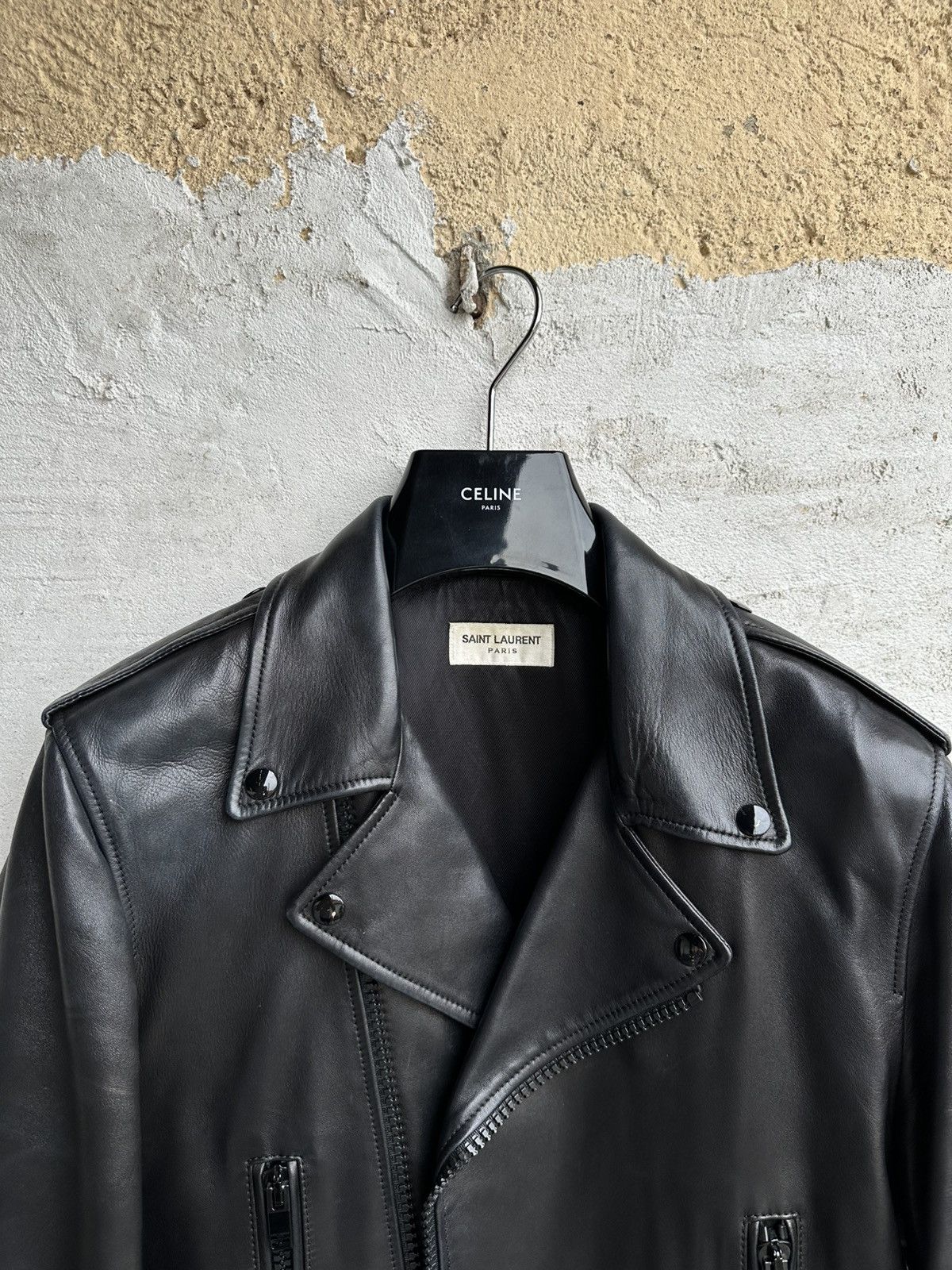 Hedi Slimane × Saint Laurent Paris [50] 2015 Black L01 lambskin leather jacket Size US M / EU 48-50 / 2 - 3 Thumbnail