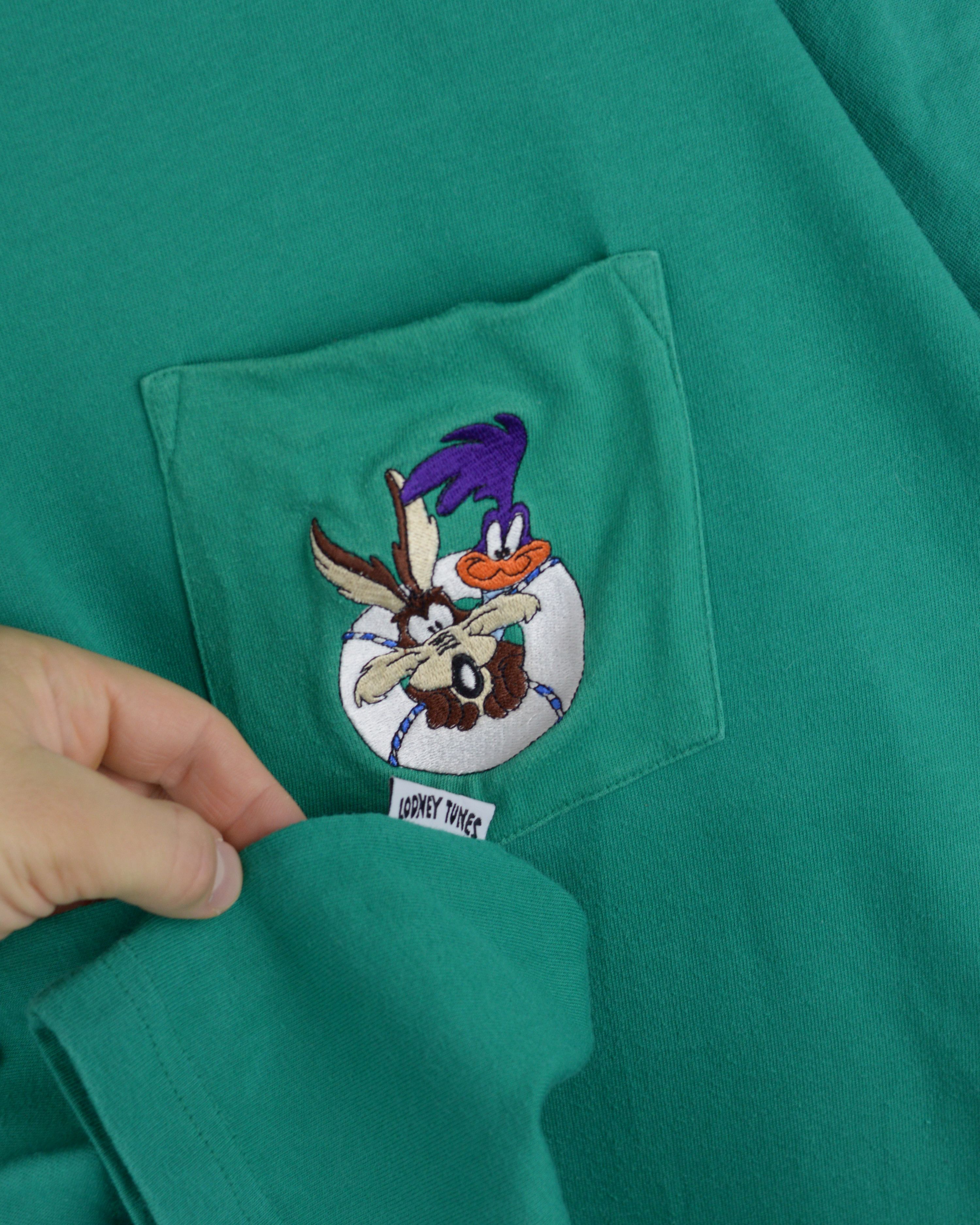 Vintage Vintage Looney Tunes 90s pocket t shirt Size US XXL / EU 58 / 5 - 4 Thumbnail
