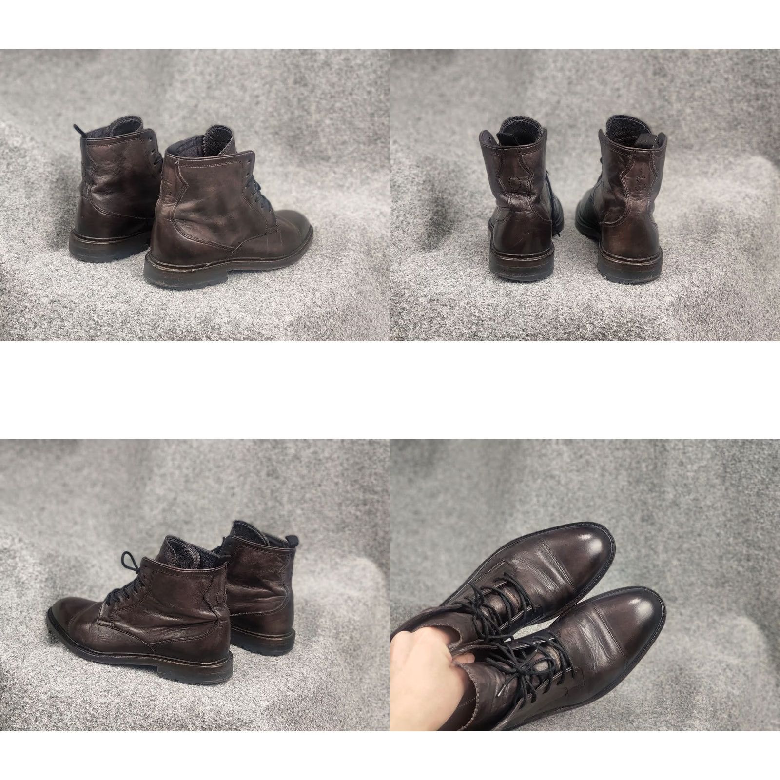 Oliver Sweeney Oliver Sweeney Design Derby Boots Men Leather Brown Dip Dyed Calf Leather Derby Combat Lace Up Boots - Size 10.5 USA - Brown Leather Upper Size US 11 / EU 44 - 8 Thumbnail