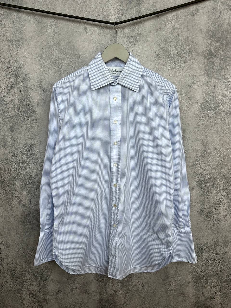 Ede & Ravenscroft Button Up Dress Shirt Oxford Micro Check