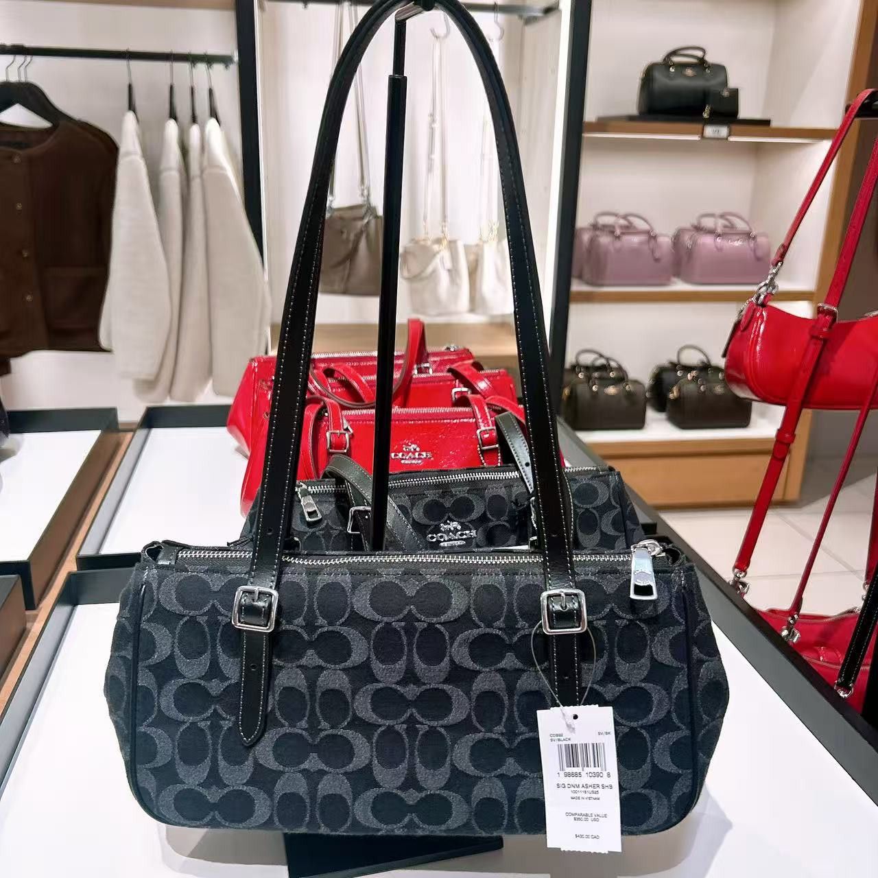 Coach Asher Shoulder Bag In Signature Denim CDB92 Size ONE SIZE - 3 Thumbnail