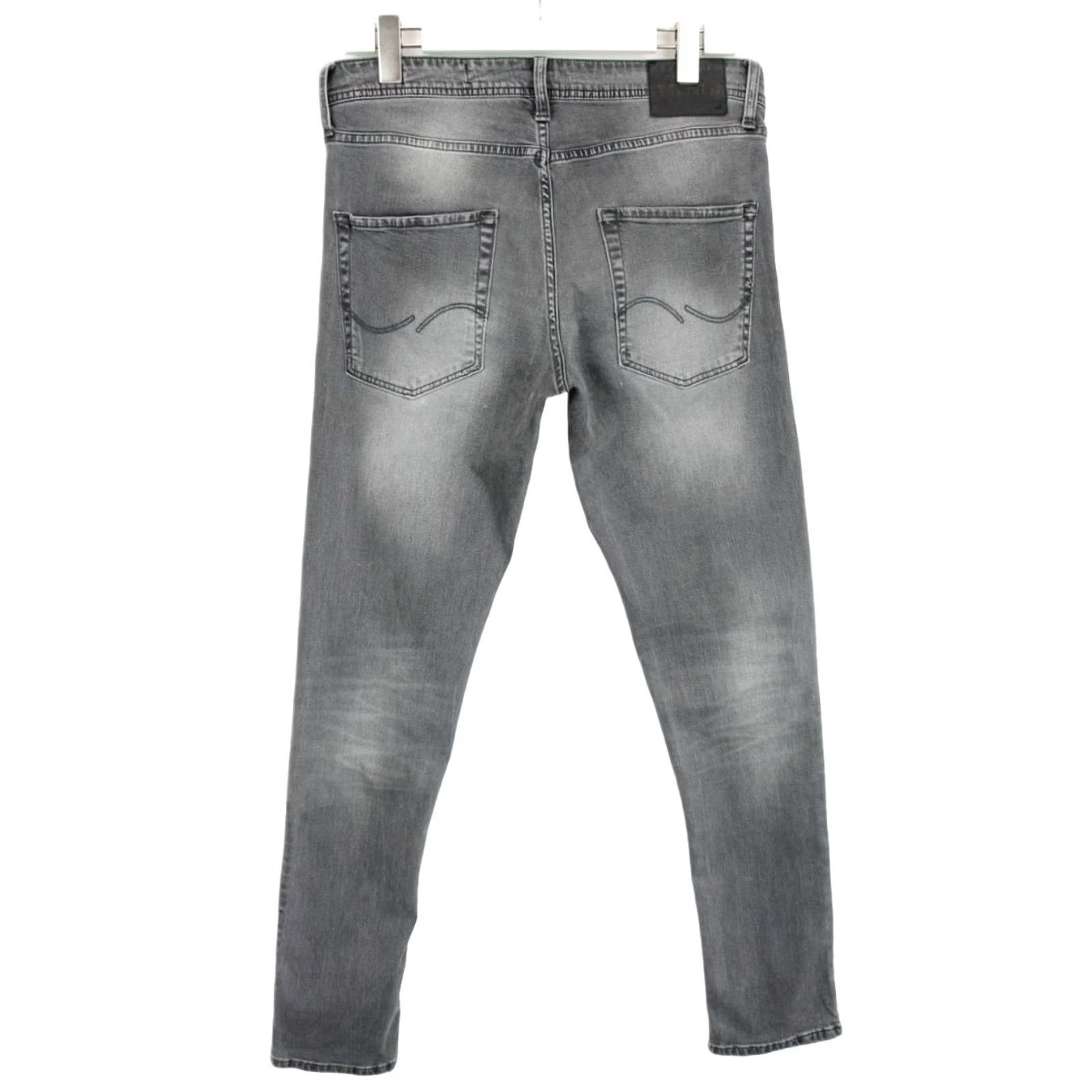 Jack & Jones JACK & JONES Glenn Slim Fit Jeans Men's W33/L34 Zip Fly Grey Denim Slim Everyday Casual Mens Size US 33 - 2 Thumbnail