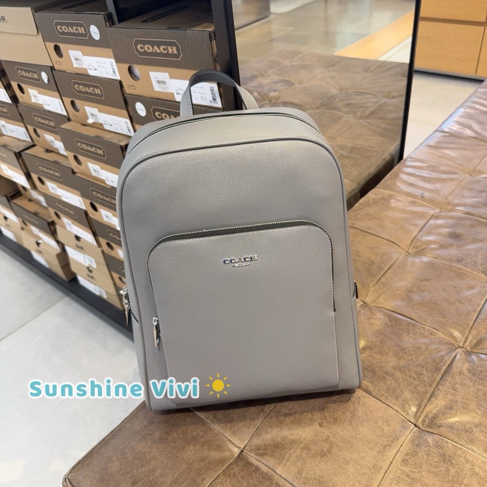 Coach NWT Coach Aiden Backpack leather CDY10 Silver GRAPHITE Size ONE SIZE - 2 Thumbnail