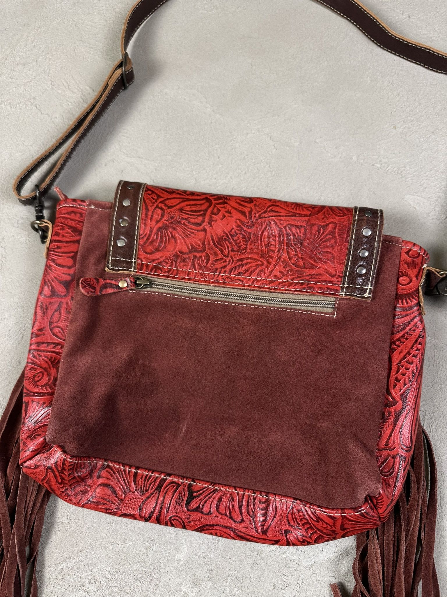 Vintage × Western Rise Vintage Y2k Leather Western Cowboy Wild West Fringe Bag Size ONE SIZE - 5 Thumbnail