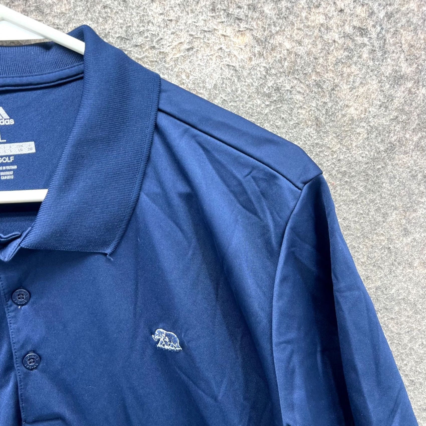 Adidas Adidas Polo Shirt Mens Large Blue Navy Knit Golf Golfer 365 Stretch Polo Shirt Adidas Golf Logo Slim Regular Casual Sports Mens Size US L / EU 52-54 / 3 - 7 Thumbnail