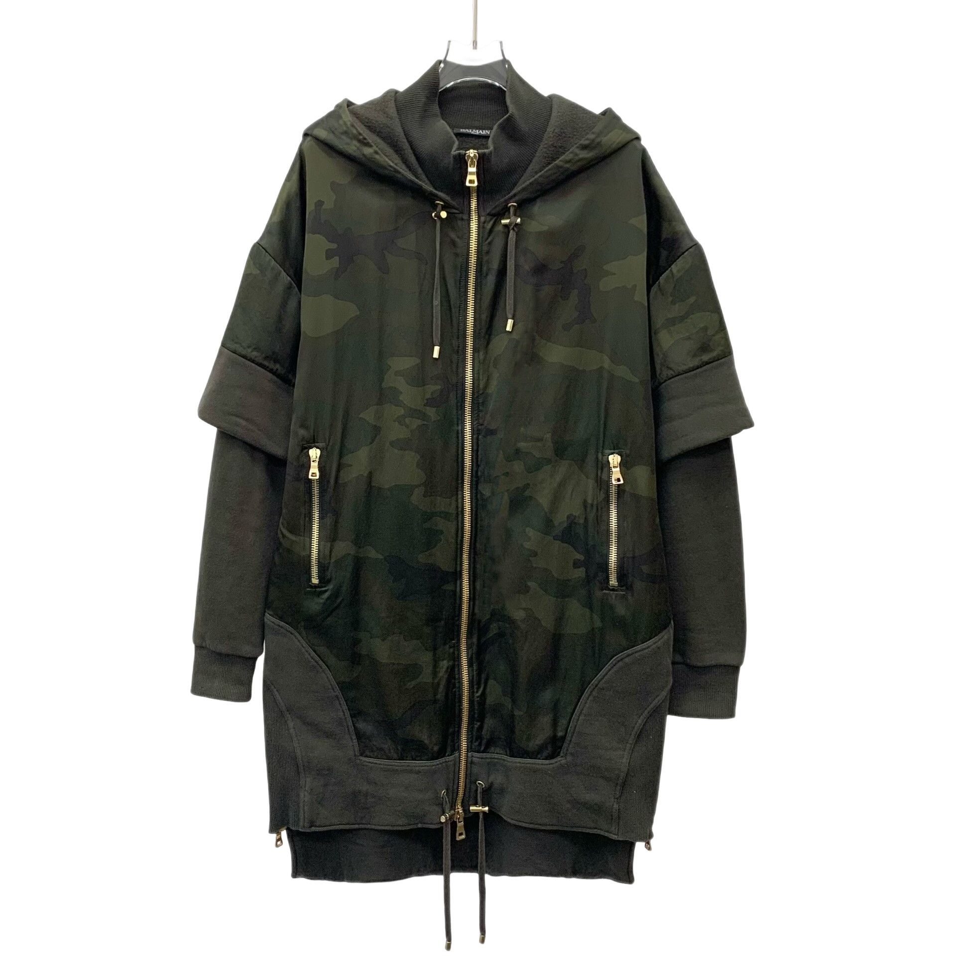 Balmain Balmain Camo Hooded Drawstring Jacket Size S Size US S / EU 44-46 / 1 - 1 Thumbnail