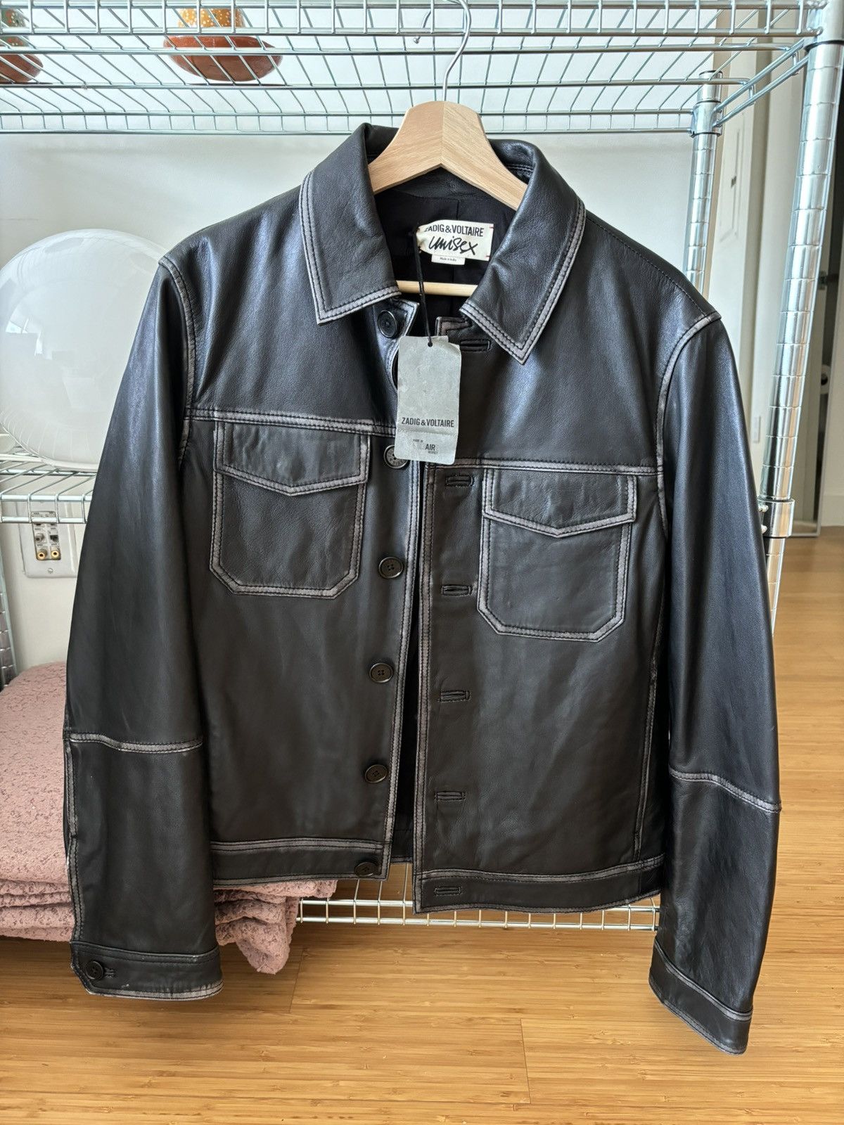 Zadig & Voltaire Black Vintage Leather Jacket