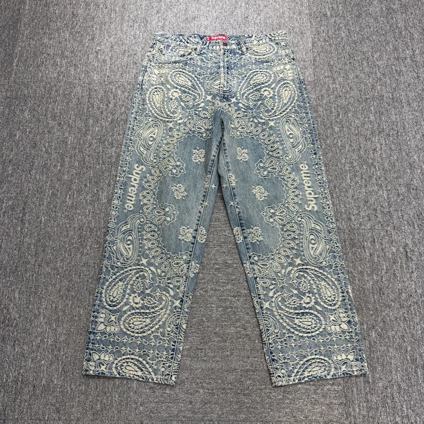 Coogi × Supreme Supreme x Coogi Baggy Jeans Blue SS23 Size 32 US