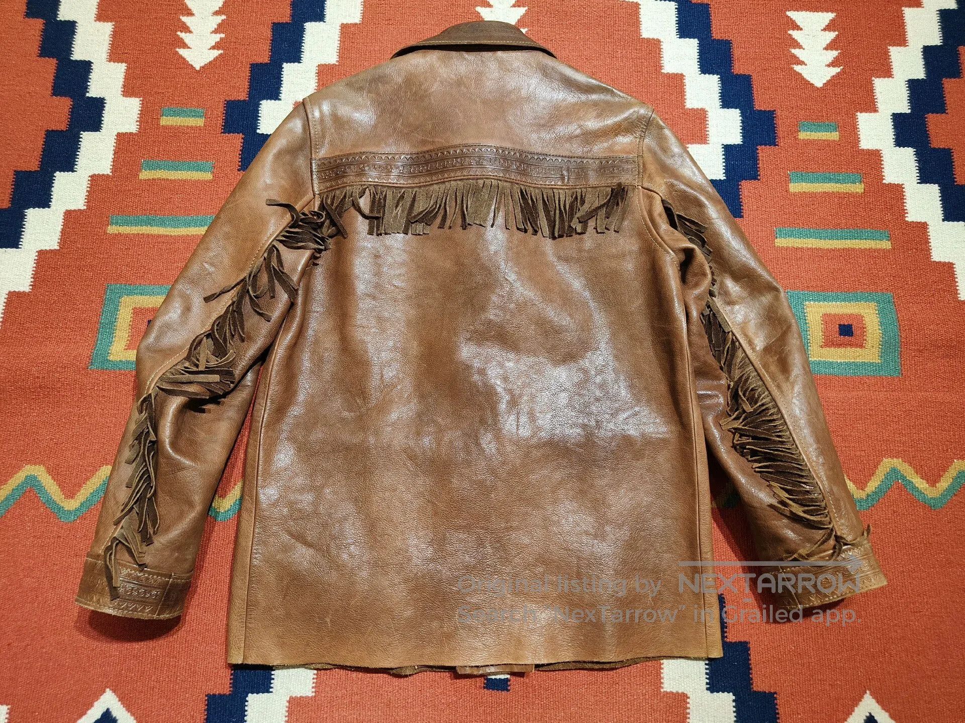 VINNY's Vintage Ralph Lauren Fringed Leather Jacket. Size US M / EU 48-50 / 2 - 4 Thumbnail