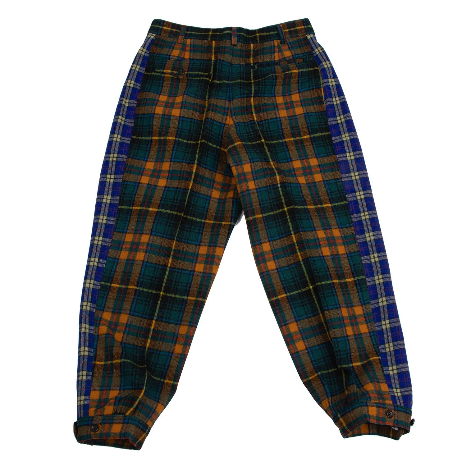 Comme des Garcons Homme Plus Wool Check Tuck Pants in Multicolor, Size S Size US 38 / EU 54 - 10 Thumbnail