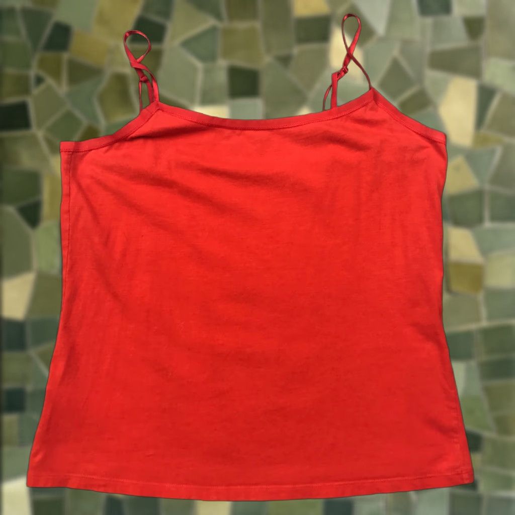 Ann Taylor Ann Taylor Shirt Womens Large Orange Halter Spaghetti Straps Stretch Top Womens Size L / US 10 / IT 46 - 1 Thumbnail