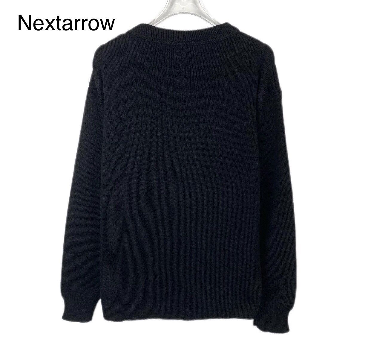 Saint Laurent Paris Saint Laurent SLP Black Logo Patch Round Knitted Sweater Size US S / EU 44-46 / 1 - 2 Thumbnail