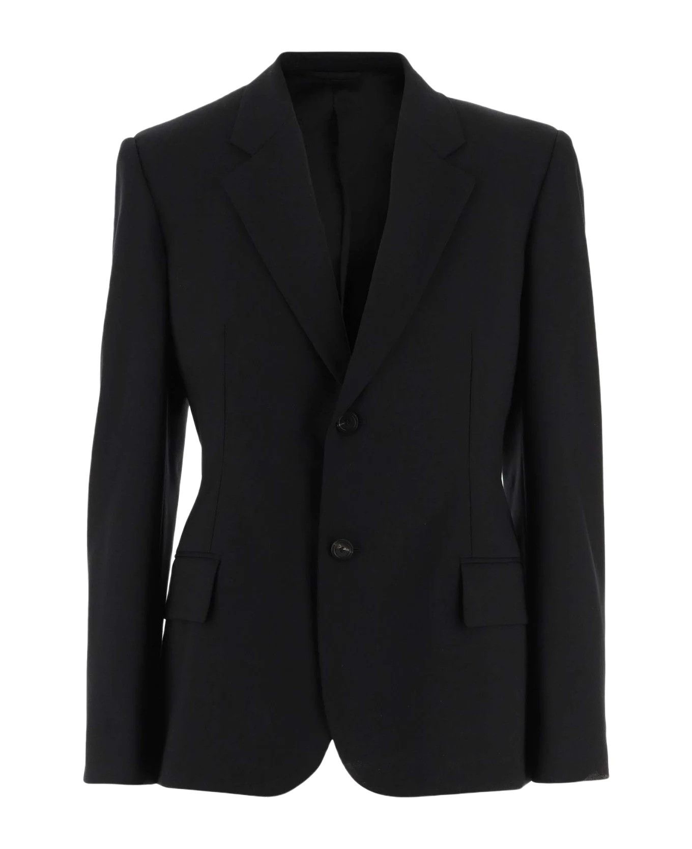 Balenciaga o1y0625 Cotton Blazer in Black Size S / US 4 / IT 40 - 1 Thumbnail