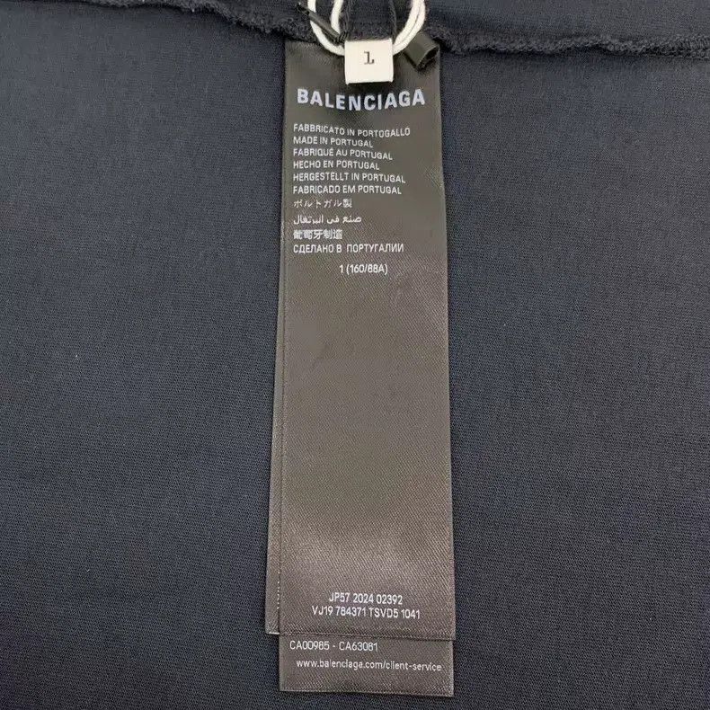 Balenciaga Balenciaga Black Logo Letter Distressed Short Sleeve Dress Size S / US 4 / IT 40 - 9 Thumbnail