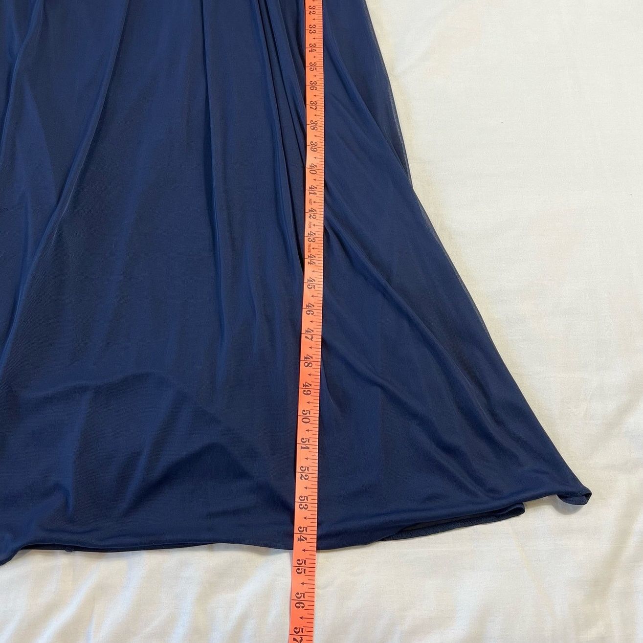 Other David's Bridal Women's 2 Blue Midi Brides Maid Dress Flowy Size XS / US 0-2 / IT 36-38 - 5 Thumbnail