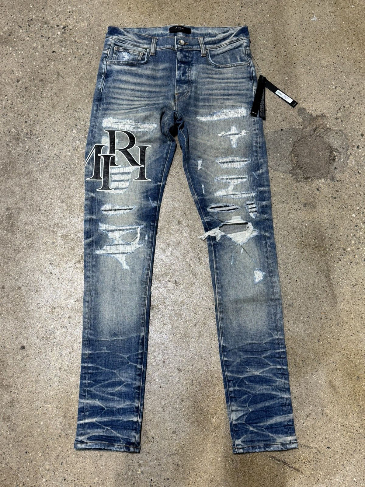 Amiri Staggered Jeans Vintage Indigo NEW 1500$