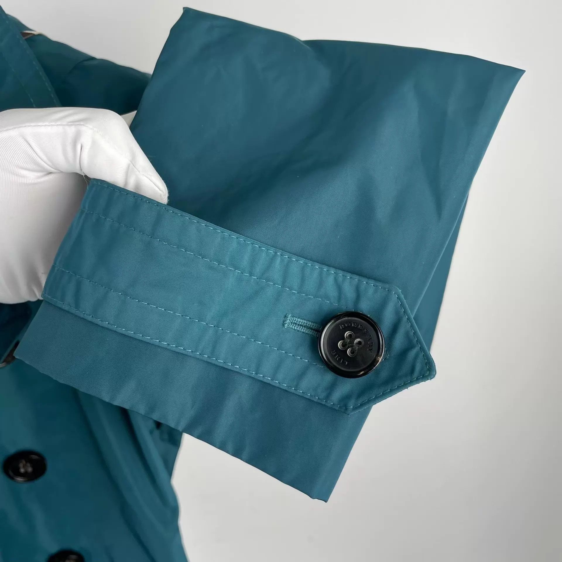 Burberry Burberry Cotton Trench Coat Green Belt Size XS / US 0-2 / IT 36-38 - 9 Thumbnail