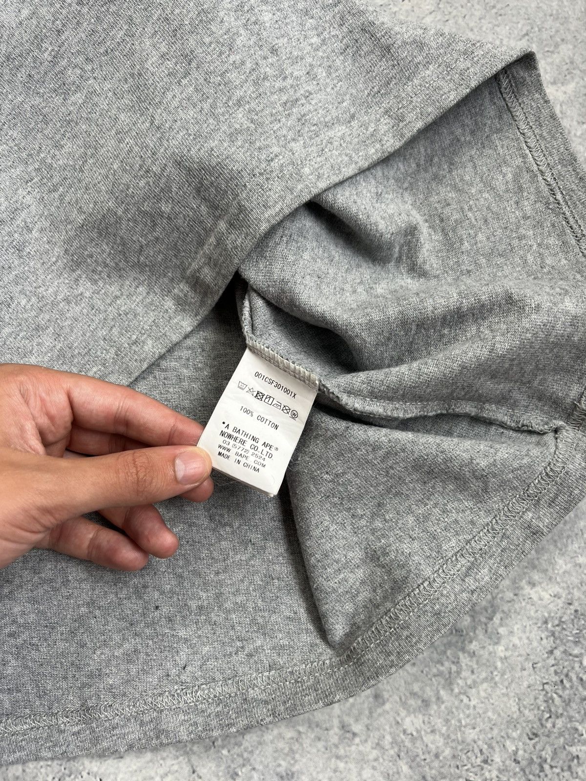 Bape Bape blue & grey college logo tee Size US XL / EU 56 / 4 - 3 Thumbnail
