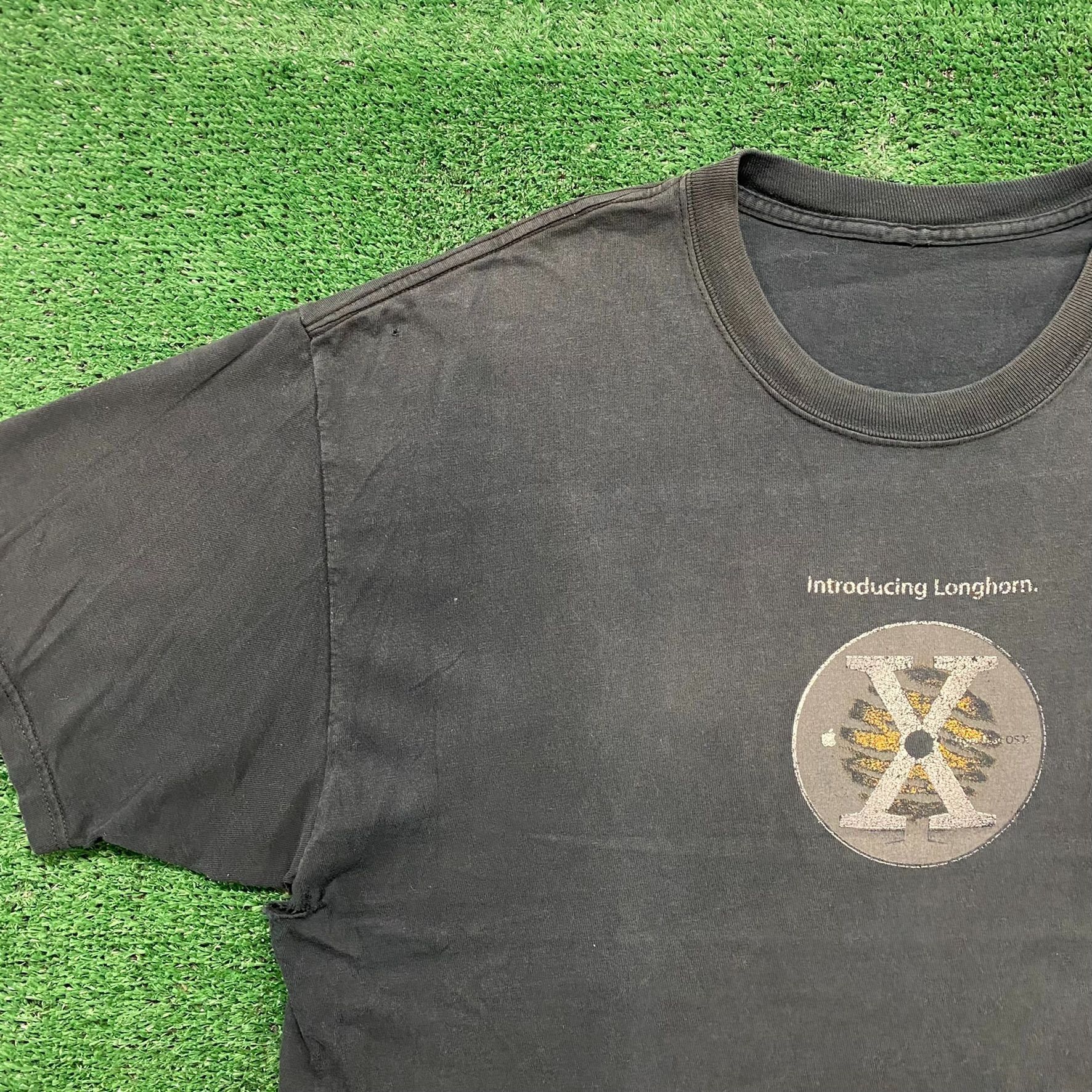 Apple Vintage Y2K Sun Faded Baggy Apple Mac OS X Longhorn T-Shirt Size US XL / EU 56 / 4 - 2 Thumbnail