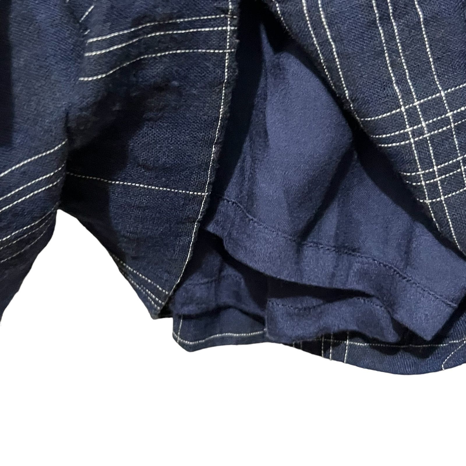 Anthropologie Anthropologie Greylin Kate Wrap Frt Navy Plaid Romper XS NWT Size 27" / US 4 / IT 40 - 10 Thumbnail