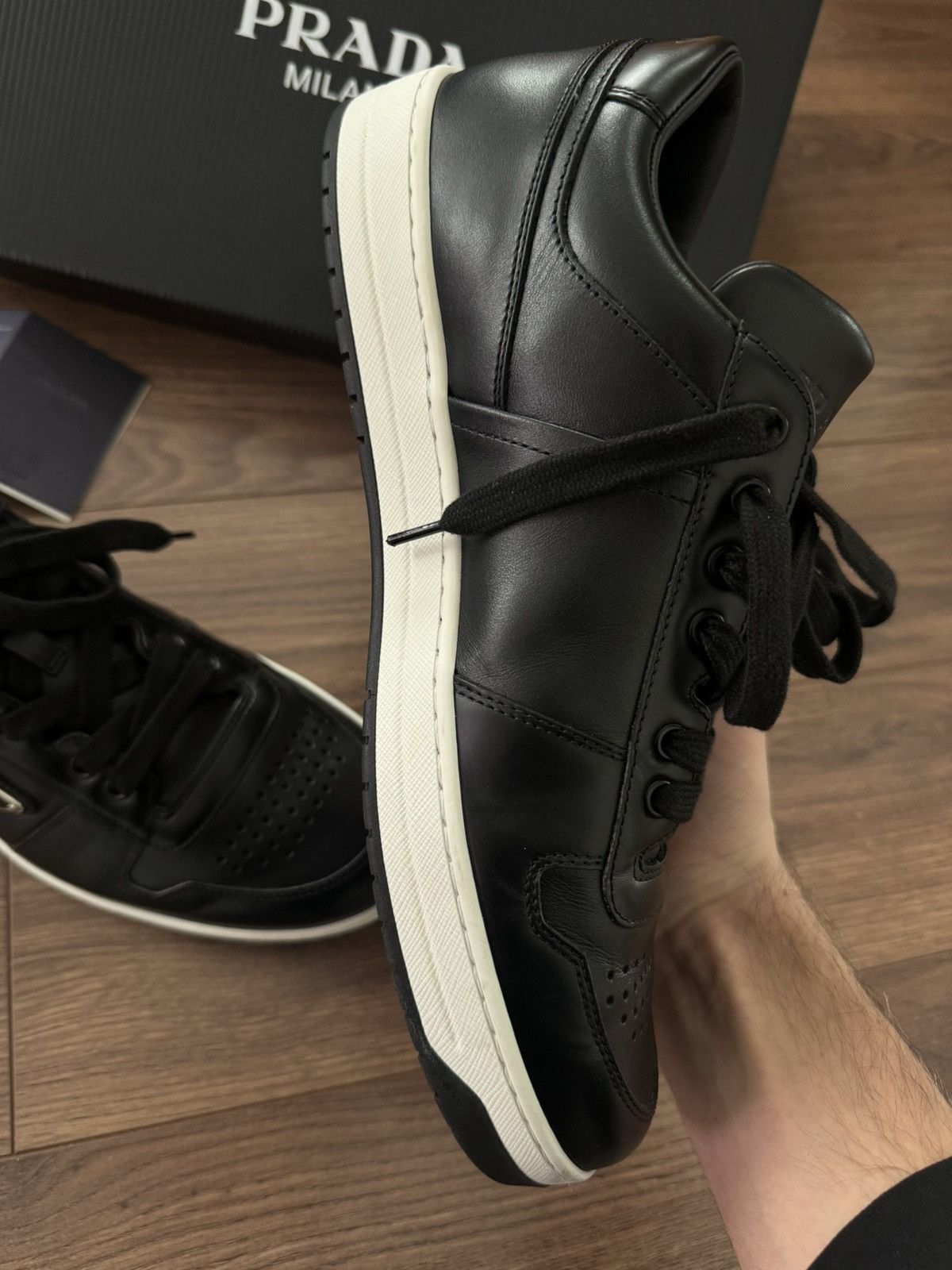 Prada Prada Downtown Leather Sneakers Size US 8 / EU 41 - 7 Thumbnail