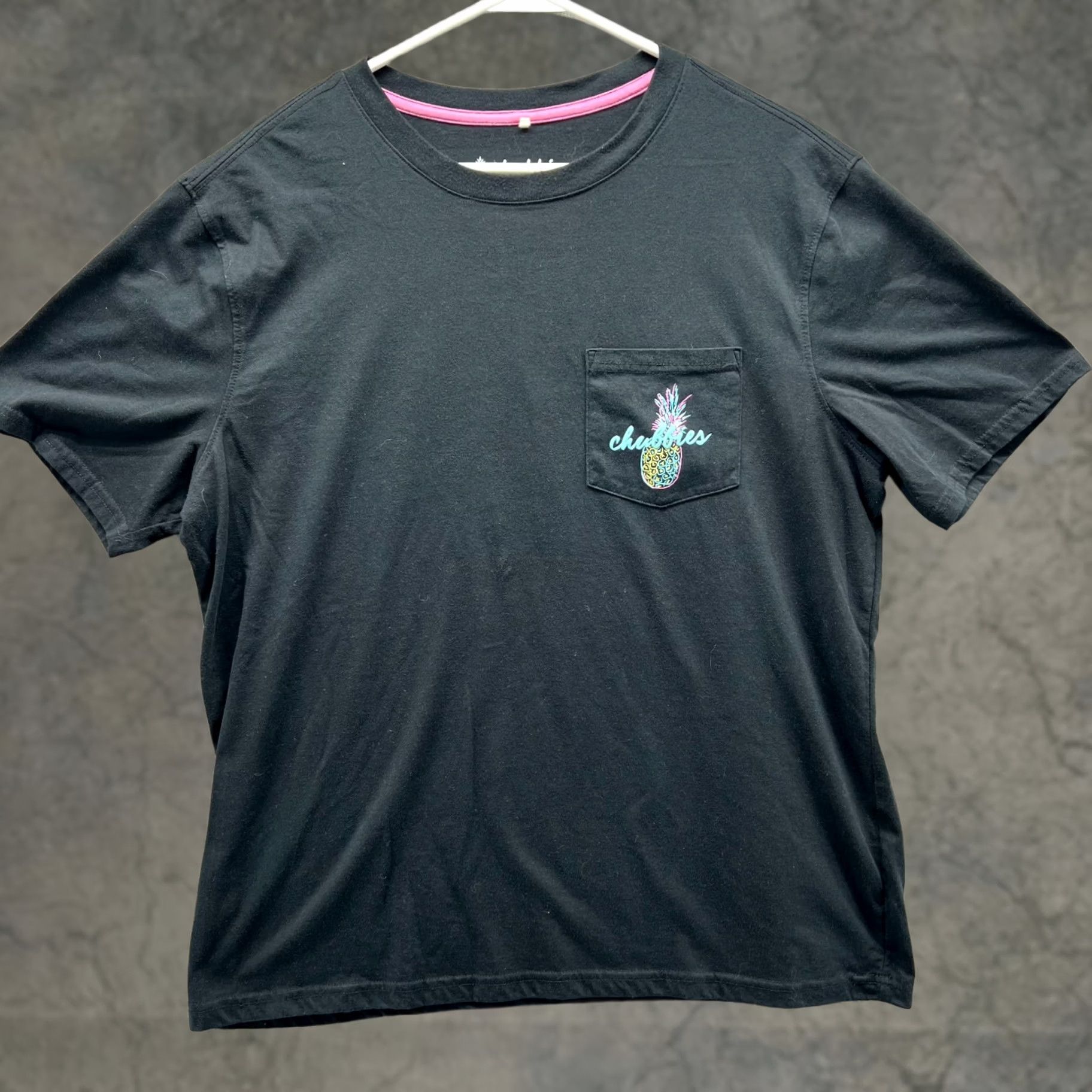 Chubbies Chubbies Adult Large Shirt Pocket Tee - Pineapple of My Eye Black Size US L / EU 52-54 / 3 - 1 Thumbnail