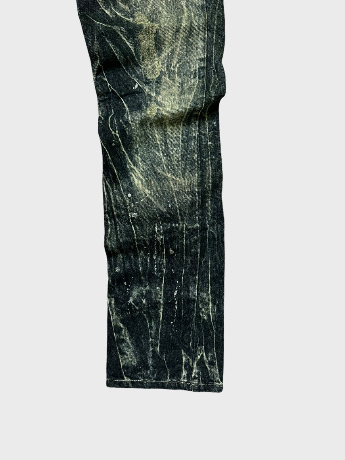 Hysteric Glamour × Japanese Brand NYLAUS JEANS Acid Wash Paint Splash Distressed Jeans Size US 30 / EU 46 - 8 Thumbnail