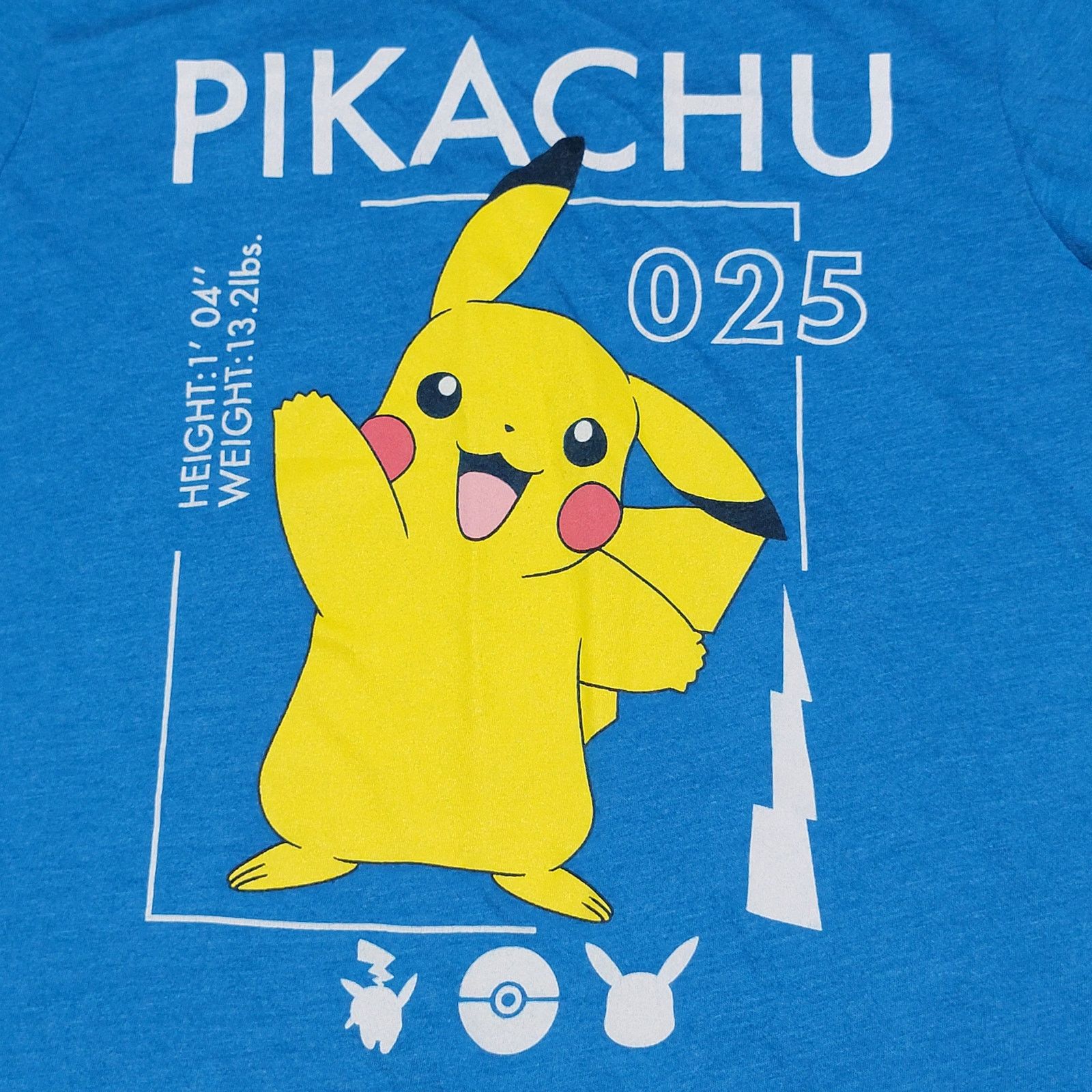 Pokemon Pokemon Blue Pikachu Stats Tee - Size Adult Small Size US S / EU 44-46 / 1 - 2 Thumbnail