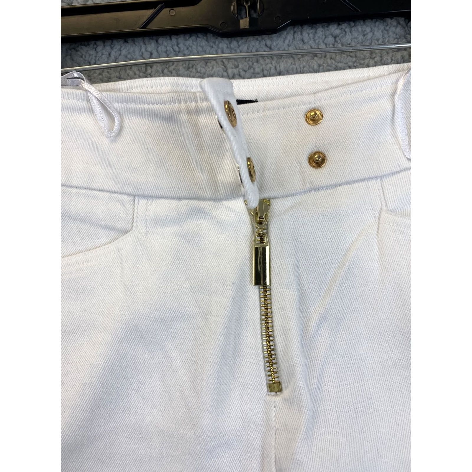 Topshop Topshop Women’s Slim Skinny Denim Pants White Size 2 26" Waist 26" Hips Zip Mid Rise Vintage No Leather Elephant Legs Jeans Mens Women Girls? Size 26" / US 2 / IT 38 - 3 Thumbnail