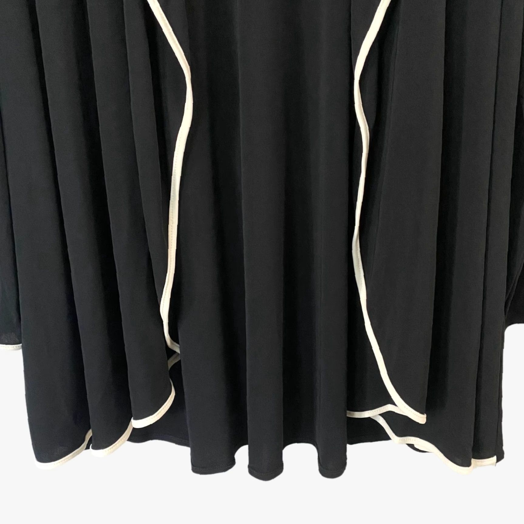 Vintage VINTAGE Virginie Paris Drape Open-Front Cardigan Sweater Black Womens M Cardigan Paris Open-Front Long Sleeve Women Size M / US 6-8 / IT 42-44 - 6 Thumbnail