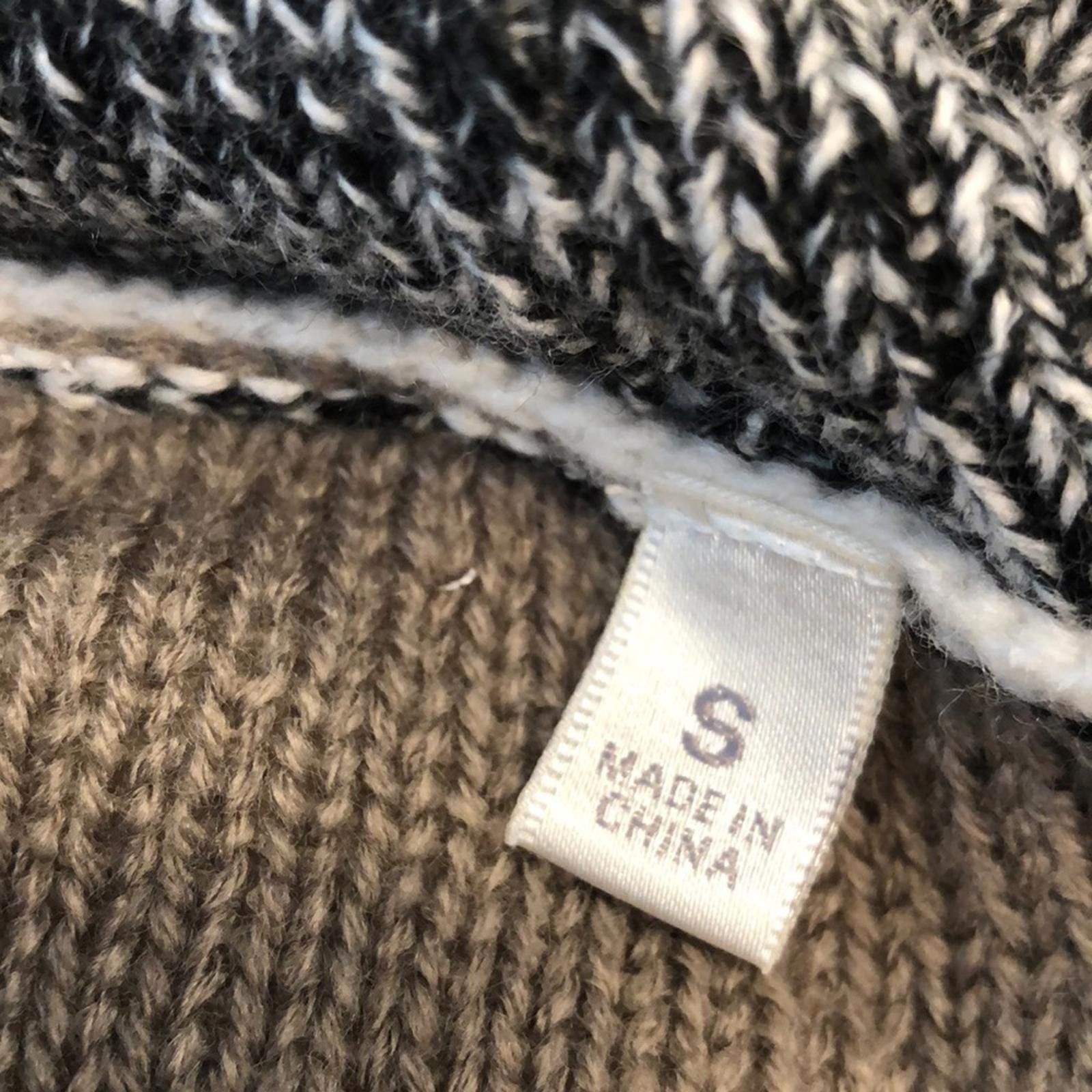 The Unbranded Brand Knit Cardigan Sweater cream black gray brown geometric SM Size S / US 4 / IT 40 - 5 Thumbnail