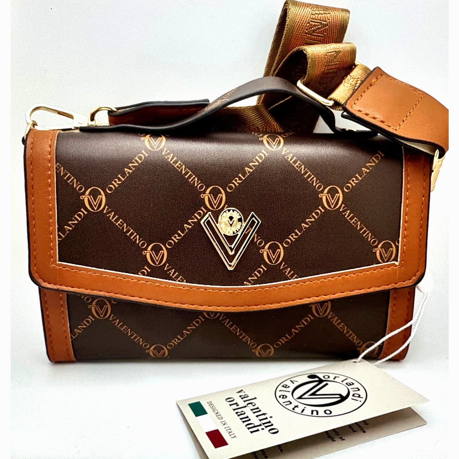 Other Valentino Orlandi Crossbody Logo Adjustable Bag Brown Size ONE SIZE - 3 Thumbnail