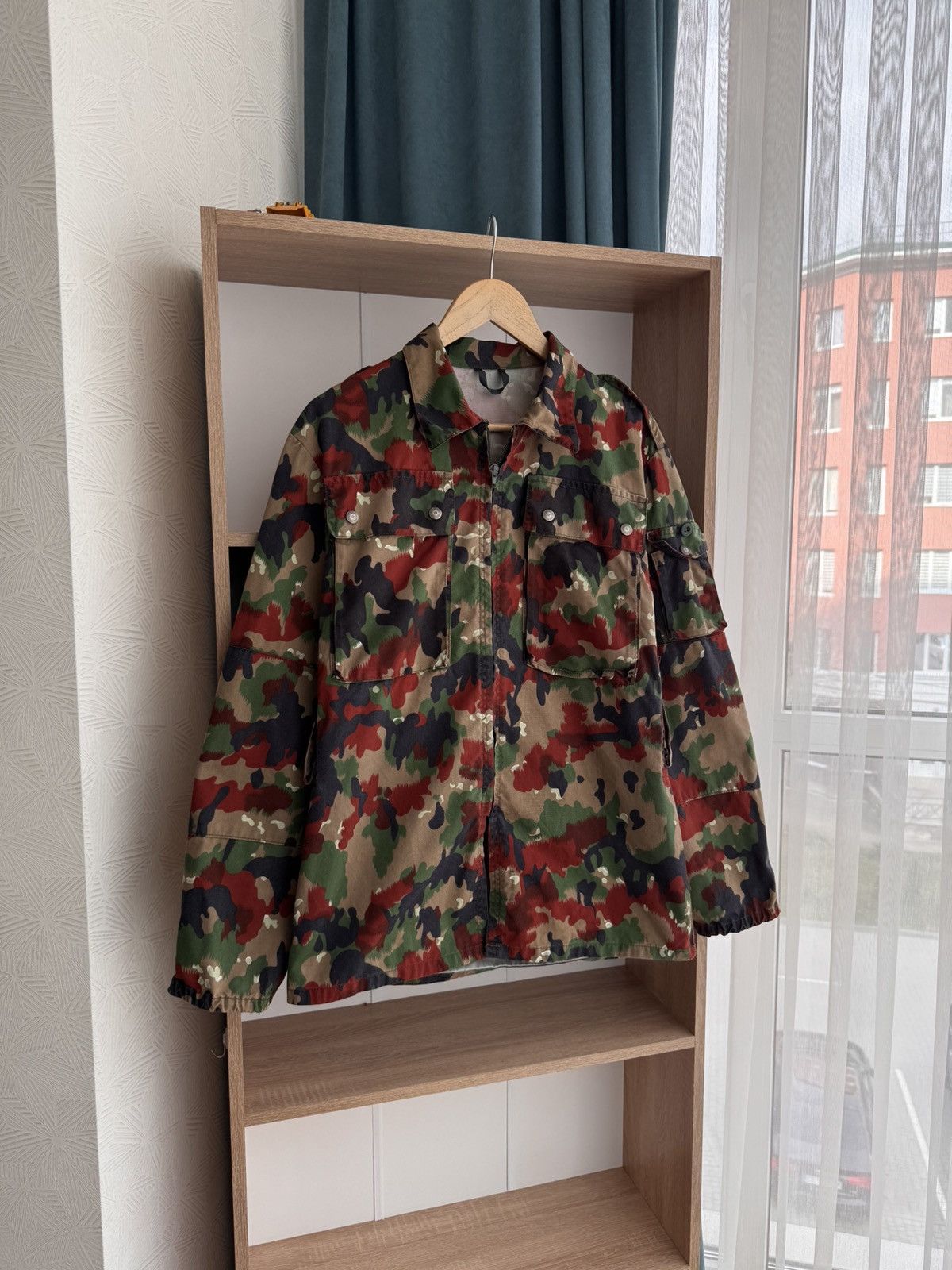 Vintage Swiss Army Military M70 Alpenflage Field RareCamouflage Jack Size US M / EU 48-50 / 2 - 1 Thumbnail