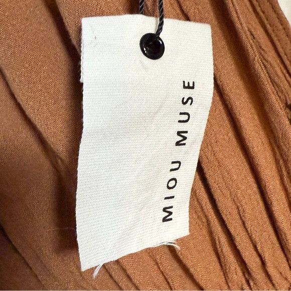Other Miou Muse Rust Brown Pleated Maxi Dress Women’s Size L Size L / US 10 / IT 46 - 5 Thumbnail