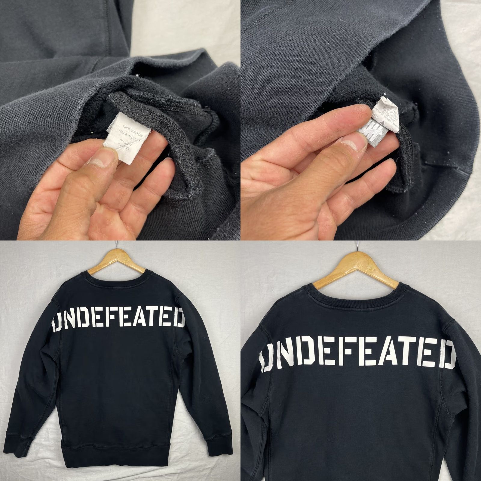 Undefeated Undefeated Sweatshirt Mens XL Black Crew Neck Pullover Logo Graphic Print All Seasons Sportswear Vintage Retro Mens Size US XL / EU 56 / 4 - 8 Thumbnail